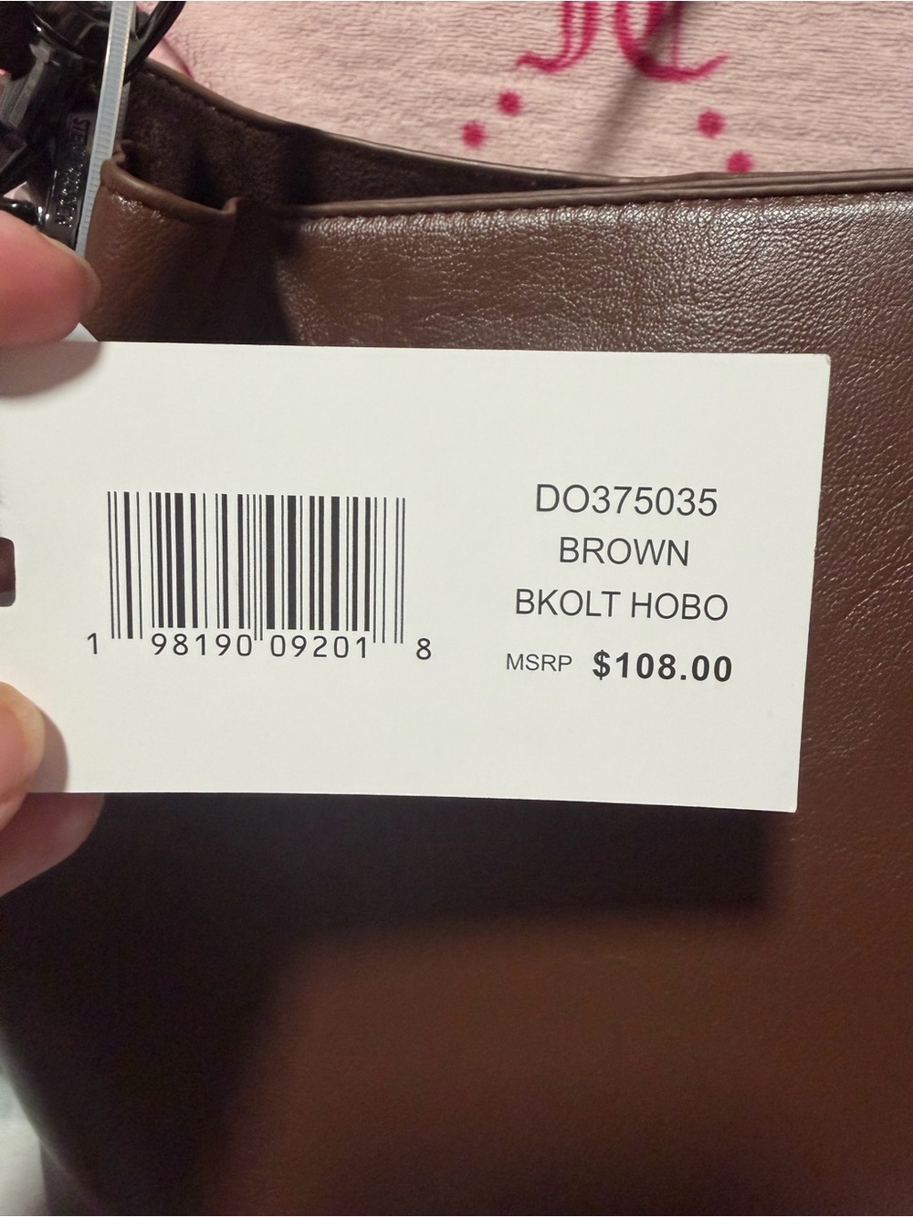 Steve Madden BKOLT Viral Chocolate Brown Leather Shoulder Satchel/Crossbody Bag - Picture 10 of 11